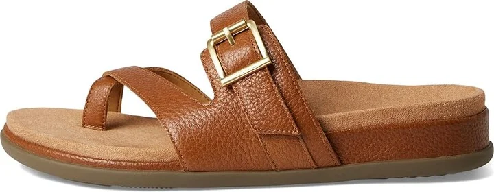 VIONIC Carmela Thongs Women's Sandals Tan Brown Leather : 12 W, Leather/Rubber - Image 6