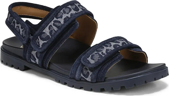 Navy Leopard Print Denim