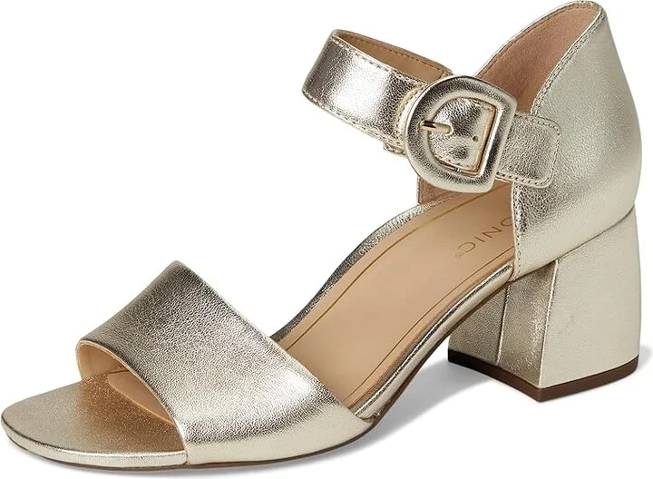 VIONIC Chardonnay Ankle Straps Women's Sandals Gold Metal Leather : 9 W - Image 5