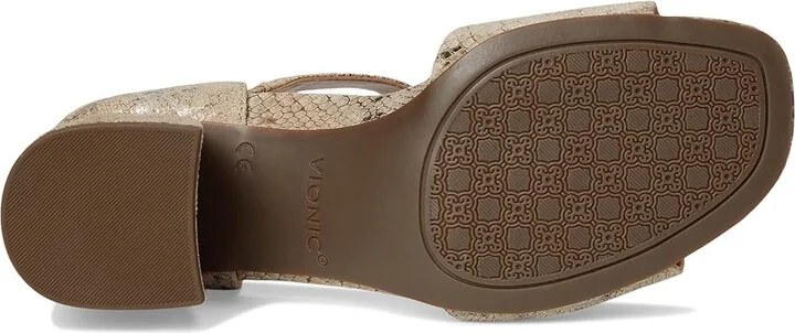 VIONIC Chardonnay Ankle Straps Women's Sandals Oatmeal Snake Leather : 5 W - Image 3