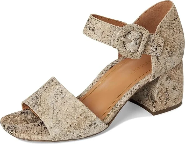 VIONIC Chardonnay Ankle Straps Women's Sandals Oatmeal Snake Leather : 5 W - Image 5
