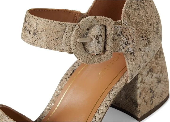 VIONIC Chardonnay Ankle Straps Women's Sandals Oatmeal Snake Leather : 5 W - Image 7