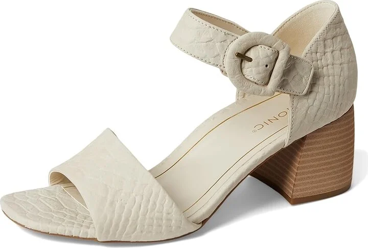 VIONIC Chardonnay Strappy Sandals Women's Wedge Shoes Cream Leather : 11 M - Image 5
