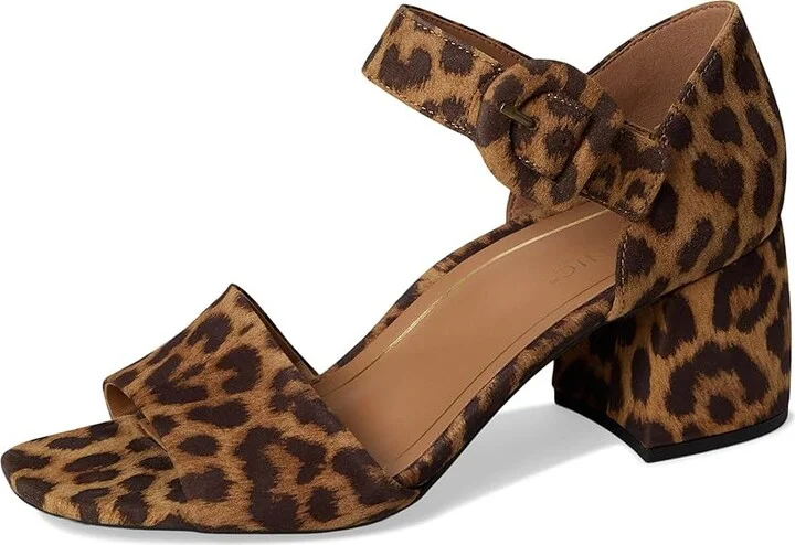VIONIC Chardonnay Strappy Sandals Women's Wedge Shoes Leopard Suede : 7 M - Image 5