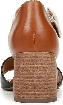 VIONIC Chardonnay Women's Sandals Tan Black Cream Leather : 10 W - Image 4