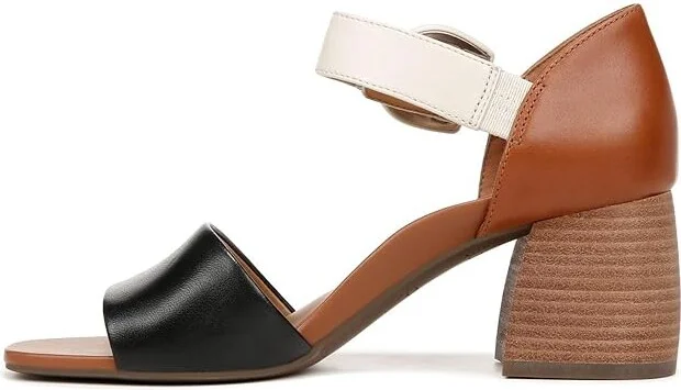 VIONIC Chardonnay Women's Sandals Tan Black Cream Leather : 10 W - Image 6