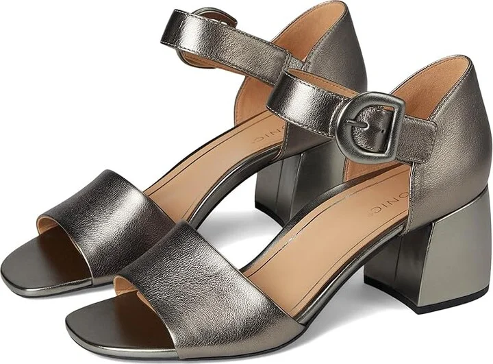 VIONIC Chardonnay Women's Shoes Pewter Metallic Leather : 10 M