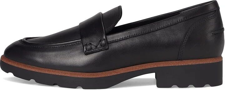 VIONIC Cleo Loafer Women's Flat Shoes Black Tumble Leather : 7.5 M - Image 6