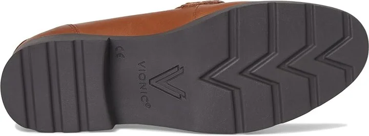 VIONIC Cleo Loafer Women's Flat Shoes Tan Vachetta Leather : 7.5 W - Image 3