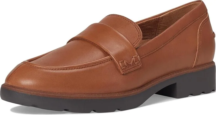 VIONIC Cleo Loafer Women's Flat Shoes Tan Vachetta Leather : 7.5 W - Image 5