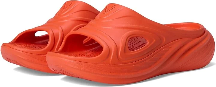 VIONIC Cove RX Slides Sandals Tngr Tango Synthetic : Men's 8.5 - Women's 10 Medium, Rubber