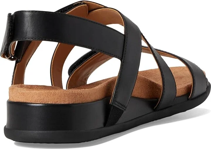 VIONIC Cypress Strappy Sandals Women's Sandals Black Leather : 10 W - Image 4