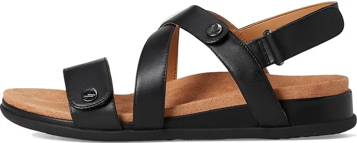 VIONIC Cypress Strappy Sandals Women's Sandals Black Leather : 10 W - Image 6