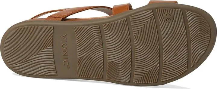 VIONIC Cypress Strappy Sandals Women's Sandals Tan Brown Leather : 6.5 W - Image 3