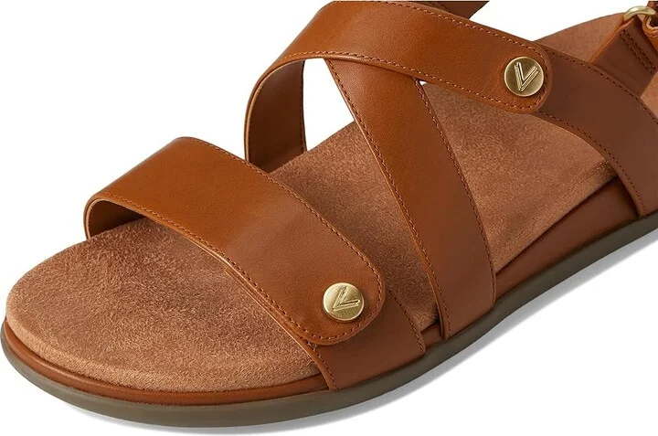 VIONIC Cypress Strappy Sandals Women's Sandals Tan Brown Leather : 6.5 W - Image 7