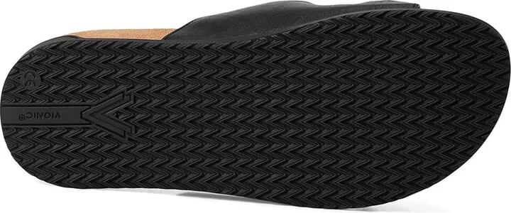 VIONIC Elara Slingback Sandals Women's Wedge Shoes Black Leather : 9.5 M - Image 3