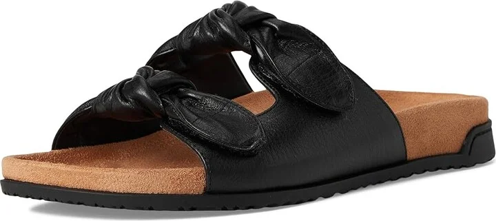 VIONIC Elara Slingback Sandals Women's Wedge Shoes Black Leather : 9.5 M - Image 5