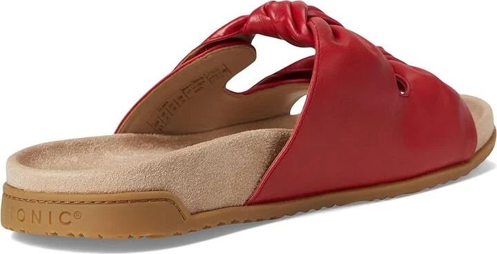 VIONIC Elara Slingback Sandals Women's Wedge Shoes Fruit Punch Leather : 7.5 W - Image 4