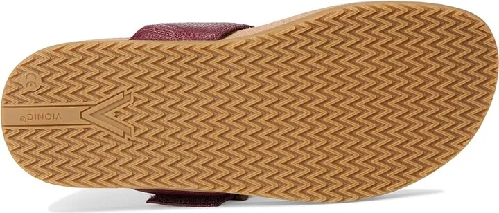 VIONIC Emma Thong Sandals Women's Wedge Shoes Cherry Jubilee : 10 W, Leather - Image 3