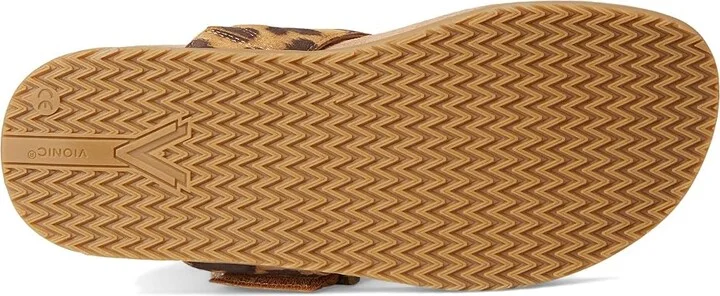 VIONIC Emma Thong Sandals Women's Wedge Shoes Leopard Suede : 6.5 M, Leather - Image 3