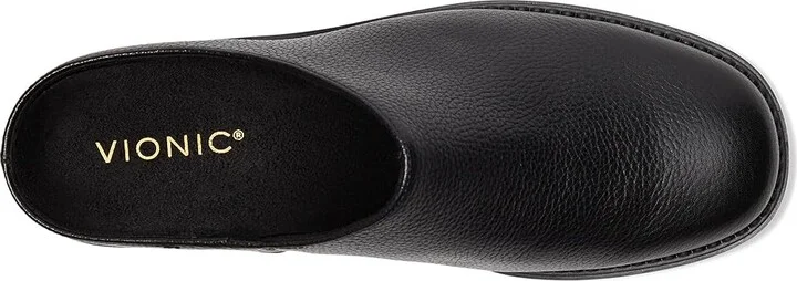 VIONIC Fairfax Women's Slippers Black Leather : 11 M - Image 2