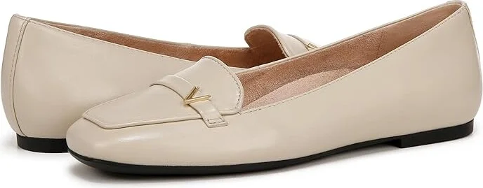 VIONIC Hayes Skimmers Women's Flat Shoes Parchment Beige Leather : 10 M