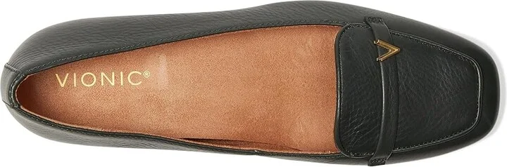 VIONIC Hayes Skimmers Women's Flat Shoes Scarab Green Leather : 7 W - Image 2