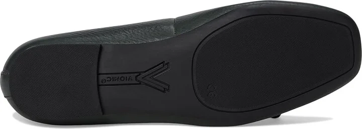 VIONIC Hayes Skimmers Women's Flat Shoes Scarab Green Leather : 7 W - Image 3