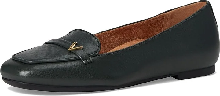 VIONIC Hayes Skimmers Women's Flat Shoes Scarab Green Leather : 7 W - Image 5