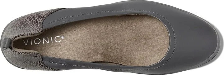 VIONIC Jacey Women's Wedge Shoes Charcoal : 7 M, Leather - Image 2