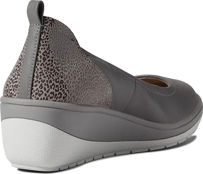 VIONIC Jacey Women's Wedge Shoes Charcoal : 7 M, Leather - Image 4