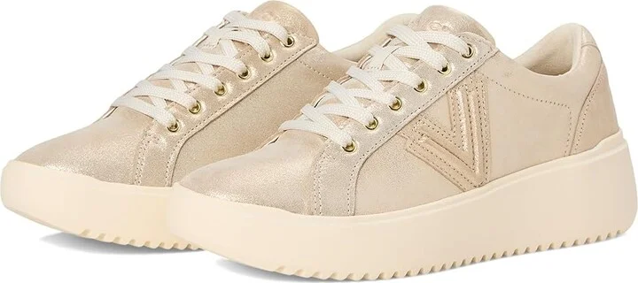 VIONIC Kearny Lace Up Oxfords Women's Shoes Gold Metal Leather : 8.5 W