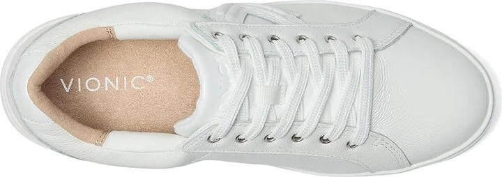 VIONIC Kearny Lace Up Oxfords Women's Shoes White Leather : 8.5 W - Image 2