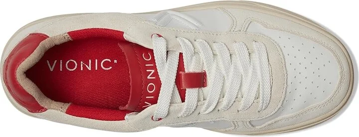 VIONIC Kimmie Court Women's Shoes Cream/Red Leather Sde : 6 M - Image 2