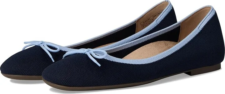 VIONIC Klara Knit Skimmers Women's Flat Shoes Navy Knit : 9 M, Polyester