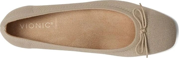 VIONIC Klara Knit Skimmers Women's Flat Shoes Oatml Gold Knit : 12 W, Polyester - Image 2