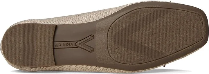 VIONIC Klara Knit Skimmers Women's Flat Shoes Oatml Gold Knit : 12 W, Polyester - Image 3
