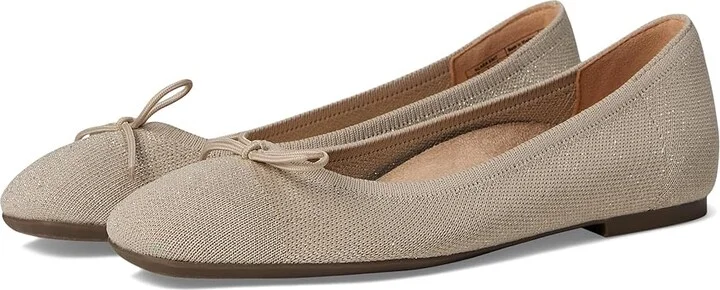 VIONIC Klara Knit Skimmers Women's Flat Shoes Oatml Gold Knit : 12 W, Polyester