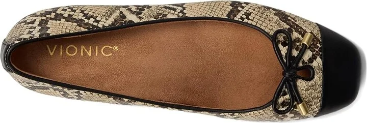 VIONIC Klara Skimmers Women's Flat Shoes Ivory Leather : 7 W - Image 2