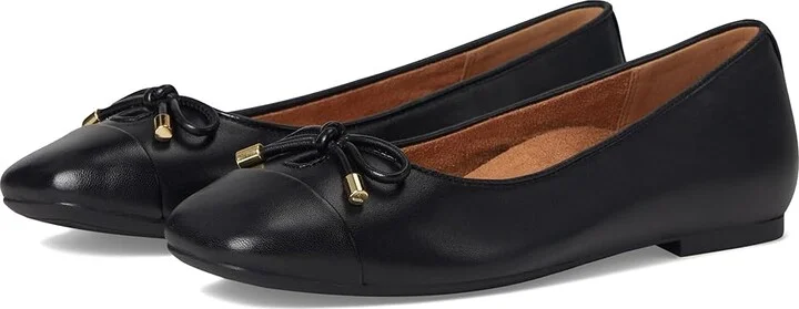VIONIC Klara Women's Shoes Black Nappa Leather : 9.5 W, Suede