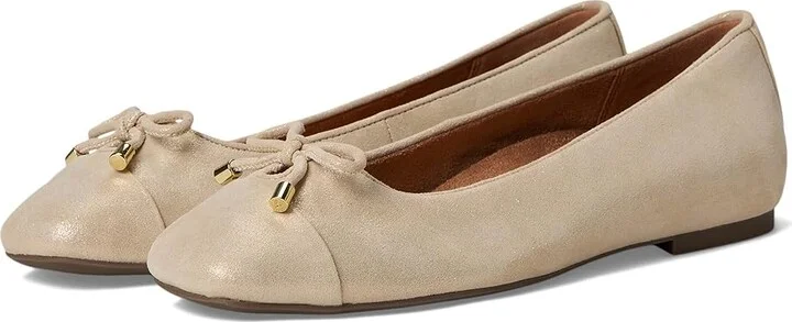 VIONIC Klara Women's Shoes Gold Metal Leather : 9.5 W, Suede
