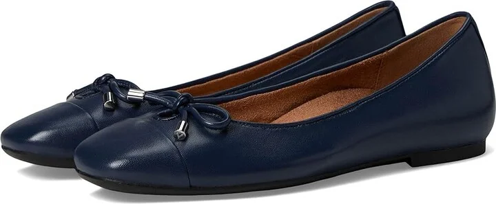 VIONIC Klara Women's Shoes Navy Nappa Leather : 9.5 W, Suede