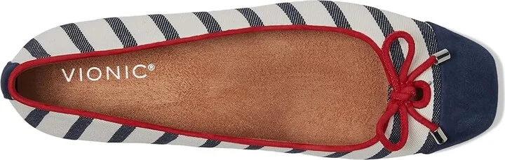 VIONIC Klara Women's Shoes Navy/White Stripe : 9.5 N, Suede - Image 2