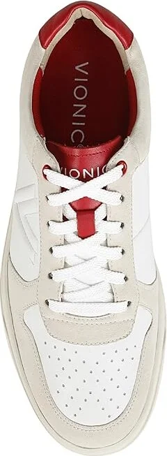 VIONIC Lucas Court Oxfords Men's Shoes Cream/White/Red Leather : 13.5 M - Image 2