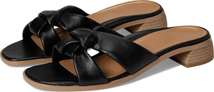 VIONIC Mabel Women's Wedge Shoes Black Tmb Leather : 6.5 M
