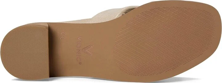 VIONIC Mabel Women's Wedge Shoes Gold Metal Leather : 7.5 M - Image 3