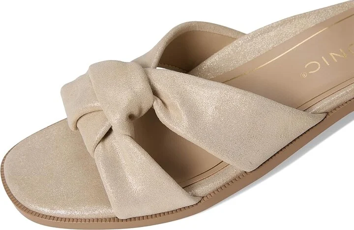 VIONIC Mabel Women's Wedge Shoes Gold Metal Leather : 7.5 M - Image 7
