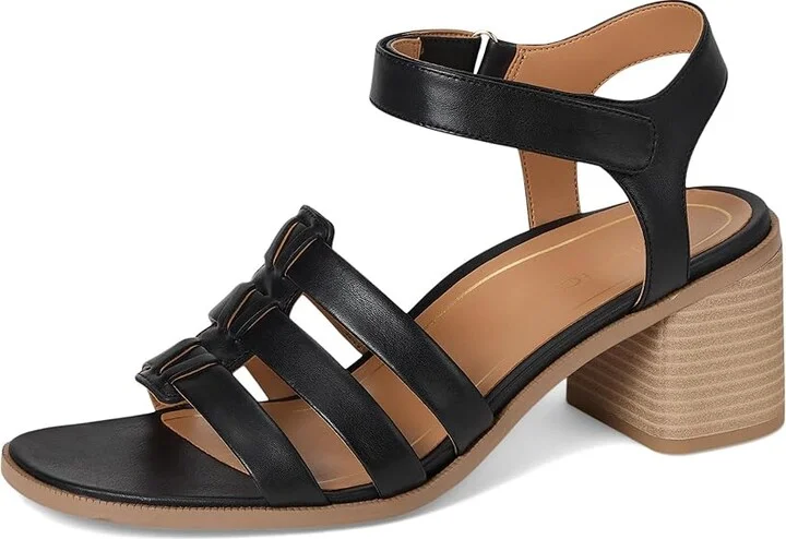 VIONIC Maisy Women's Wedge Shoes Black Leather : 7 M - Image 5