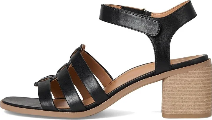 VIONIC Maisy Women's Wedge Shoes Black Leather : 7 M - Image 6