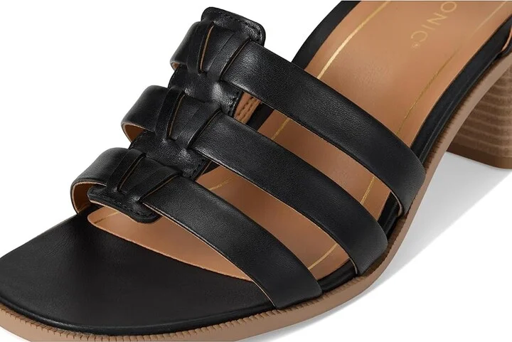 VIONIC Maisy Women's Wedge Shoes Black Leather : 7 M - Image 7